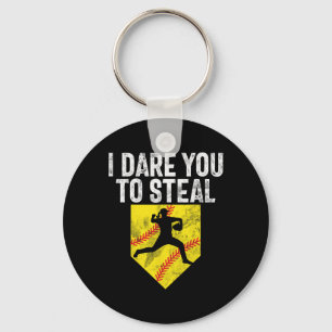 I Dare You To Steal Softll Catcher Game Day Vibes  Key Ring