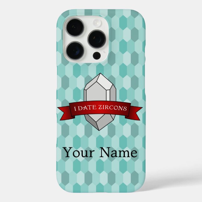 I Date Zircons Banner Case-Mate iPhone Case (Back)