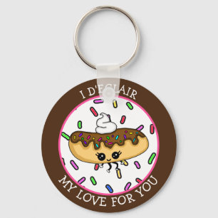 I D'eclair my Love for You Food Pun Key Ring