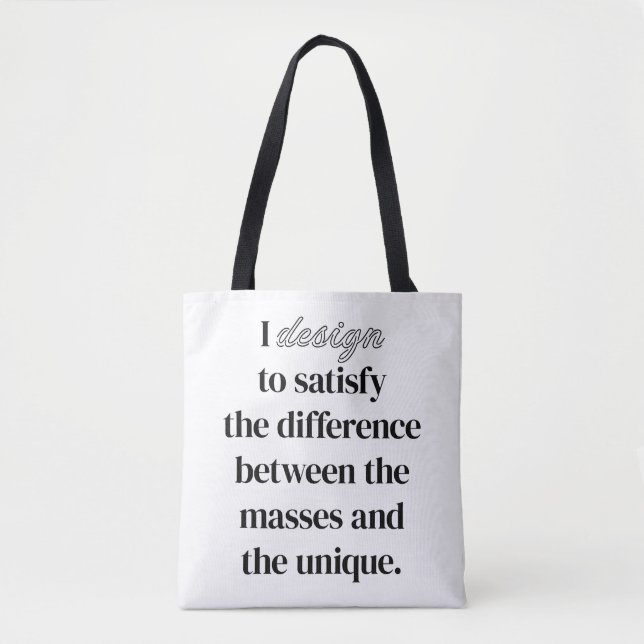 I Design Shoulder Tote Bag (Front)