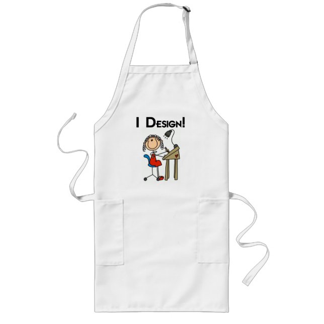 I Design Tshirts and Gifts Long Apron (Front)