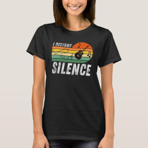 I Destroy Silence   Acoustic Guitar Musician T-Shirt