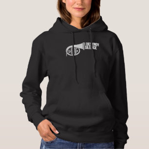 I Destroy Silence   Cool Intense French Horn Playe Hoodie