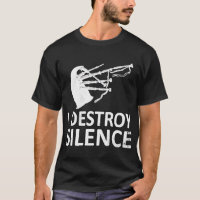 I Destroy Silence Funny Bagpiper Musician Scotland