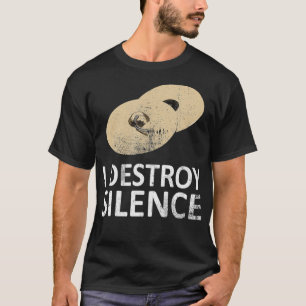 I Destroy Silence  Funny Cymbals Players  (2) T-Shirt