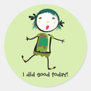 I did good today classic round sticker