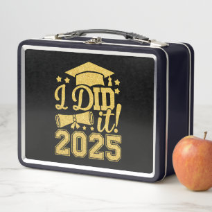I Did It 2025 Graduate Graduation Class Of 2025 Metal Lunch Box
