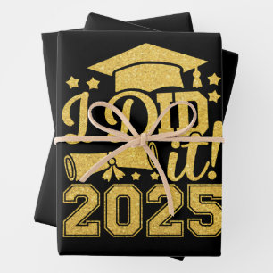 I Did It 2025 Graduate Graduation Class Of 2025 Wrapping Paper Sheet