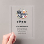 "I did IT" Modern Computer Science Graduation Acrylic Invitations<br><div class="desc">Celebrate your computer science graduate in style with this sleek acrylic I Did IT graduation invitation! Featuring a stylish design with a graduation cap on a computer mouse, a diploma, and a champagne glass, this invitation is perfect for honouring the hard work of future IT professionals, software engineers, and tech...</div>