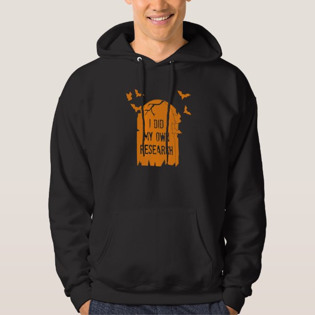 I Did My Own Re Earch Gravestone Halloween Costume Hoodie (Front)