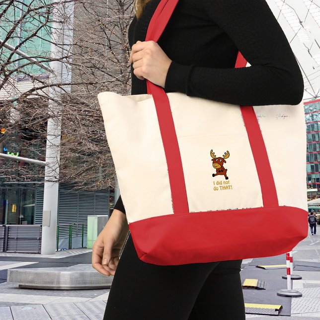 I did not do THAT! Funny moose Tote Bag (Creator Uploaded)