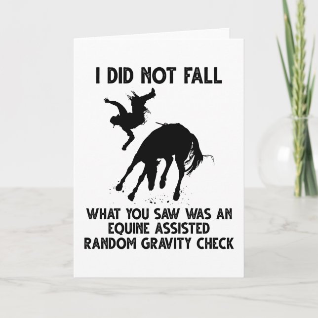 I Did Not Fall What You Saw Was An Equine Assisted Thank You Card (Front)