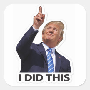 I did this political humour meme gas prices  square sticker