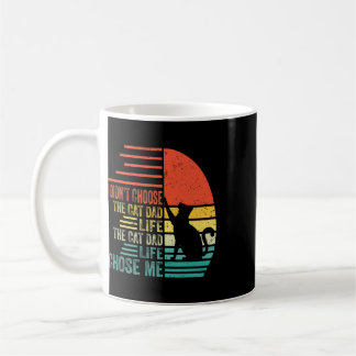 I Didn't Choose The Cat Dad Life Retro Father's Da Coffee Mug