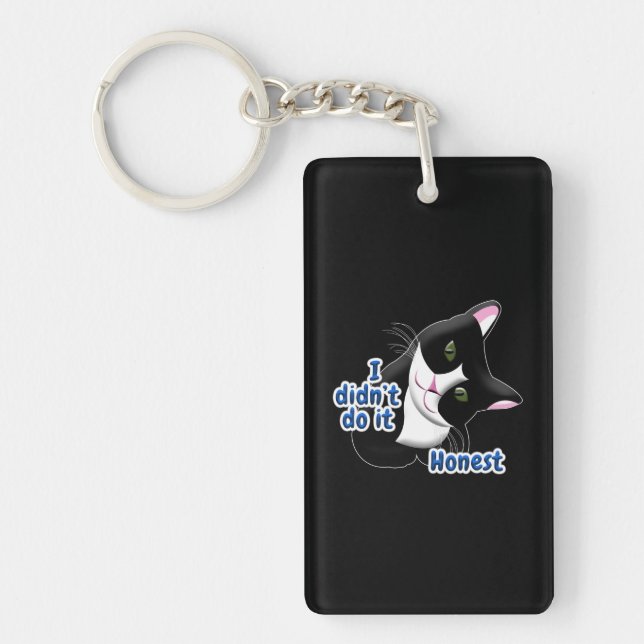 I didn't do it Cat Key Ring (Front)