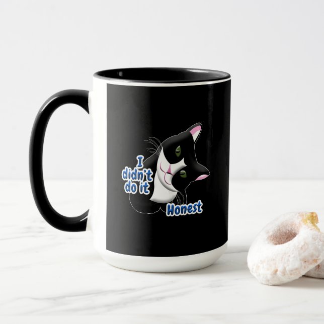 I didn't do it Cat Mug (With Donut)