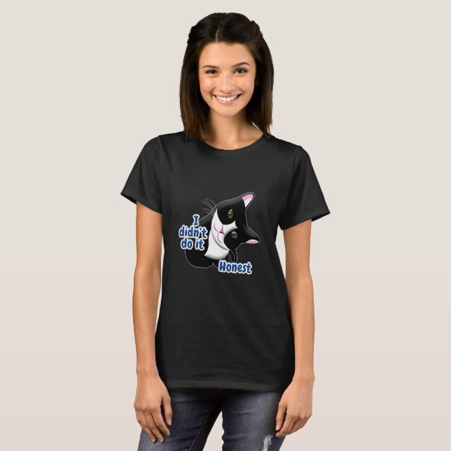 I didn't do it Cat T-Shirt (Front Full)