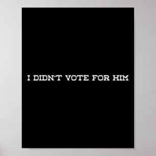 I Didn't Vote For Him, Anti-trump Political Democr Poster