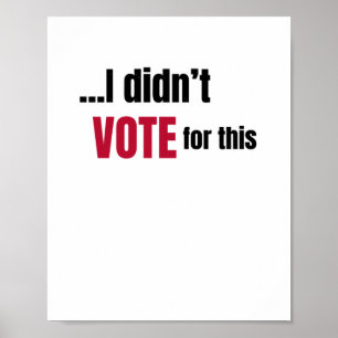 I Didn't Vote For This 1 Poster