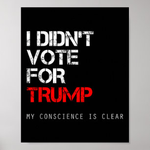 I Didnt Vote For Trump Anti Gop Not My President Poster