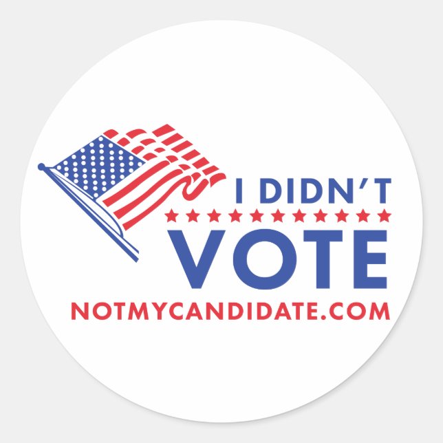 I didn't vote Sticker (Front)