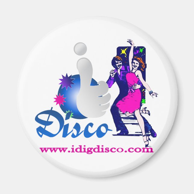 I Dig Disco Disco Lights Magnet (Front)