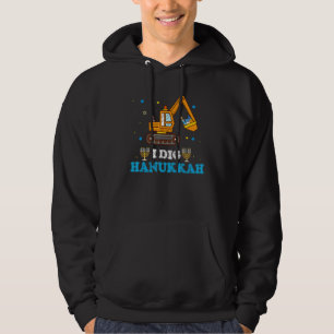 I Dig Hanukkah Excavator Construction Toddler Hanu Hoodie