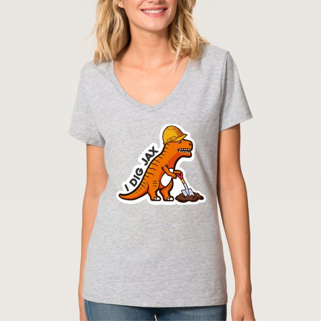 I Dig Jax V Neck Shirt (Front)