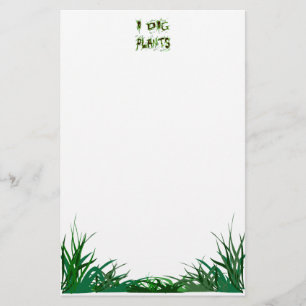 I Dig Plants Gardener Slogan Stationery