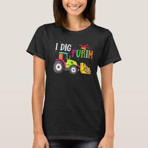 I Dig Purim Hamantaschen Tractor Jewish Toddlers B T-Shirt