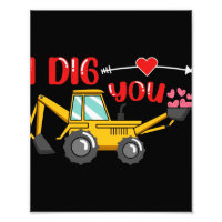 I Dig You Backhoe Valentine