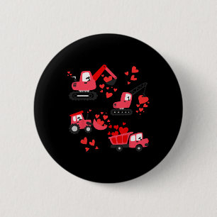 I Dig You Construction Trucks Valentine's Day Boys 6 Cm Round Badge