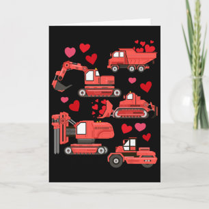I Dig You Construction Trucks Valentine's Day Boys Card