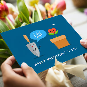 I Dig You Happy Valentine's Day Cute Love Holiday Card