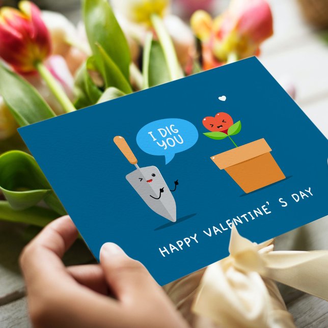 I Dig You Happy Valentine's Day  | Love Holiday Postcard (Creator Uploaded)