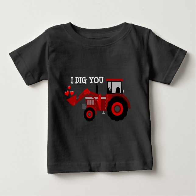 I dig you Valentine Truck hearts boys shirt (Front)