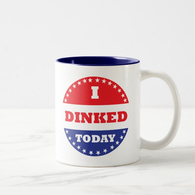 I Dinked Today Pickleball Two-Tone Coffee Mug (Right)