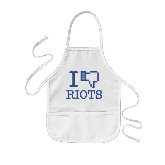 I DISLIKE RIOTS KIDS APRON (Front)
