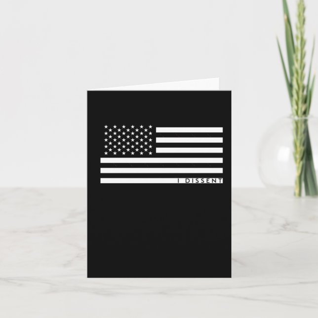 I Dissent American Flag 1  Card (Front)