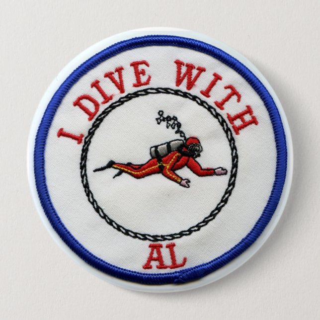 I Dive With AL Button (Front)