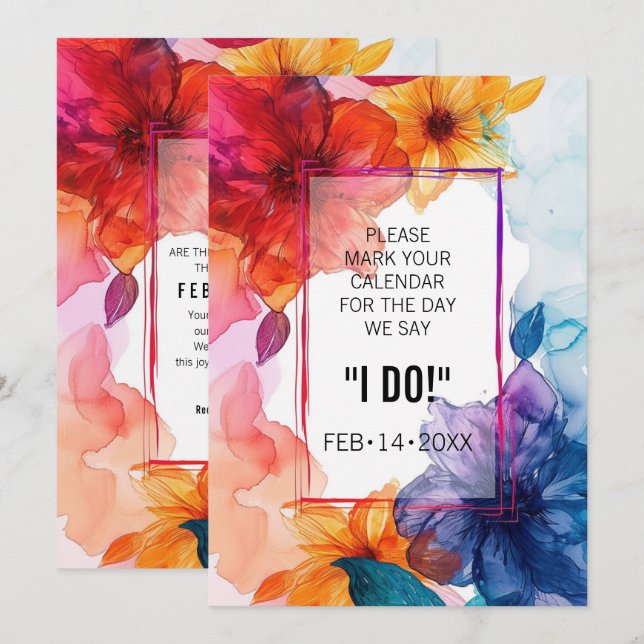 I DO! Anemone Dreamscape  Save The Date (Front/Back)