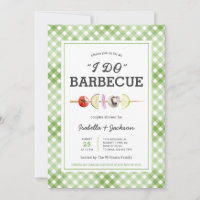 I DO Barbecue BBQ Rustic Wedding Shower Invitation