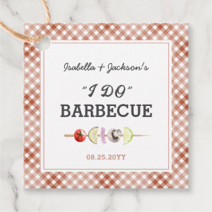 I DO Barbecue Wedding Shower Favour Tags