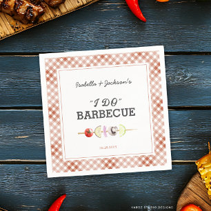 I DO Barbecue Wedding Shower Invitation Napkin