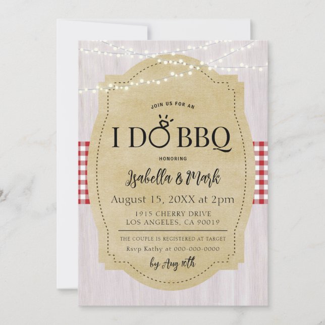I Do BBQ Barbecue Bridal Shower Invitation (Front)