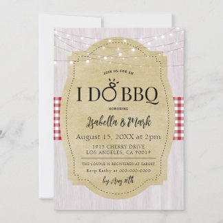 I Do BBQ Barbecue Bridal Shower Invitation
