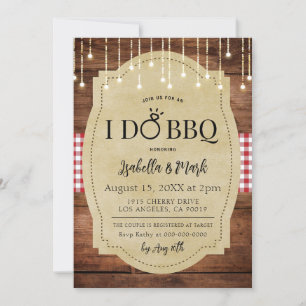 I Do BBQ Barbecue Bridal Shower Invitation