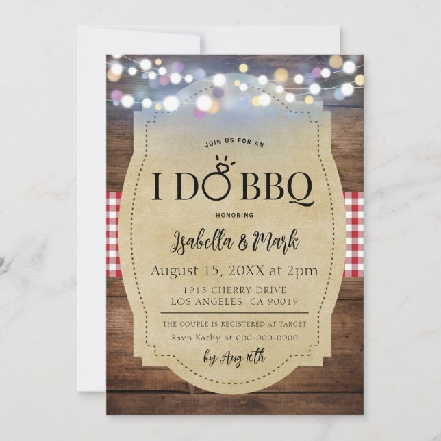 I Do BBQ Barbecue Bridal Shower Invitation (Front)