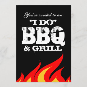 I do BBQ couples shower engagement invitations