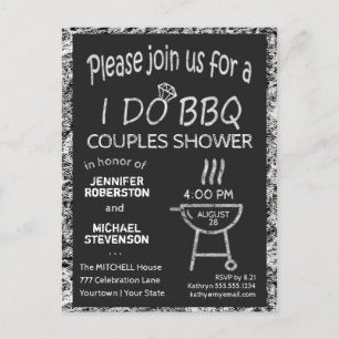 I Do   BBQ   Couples Shower Postcard